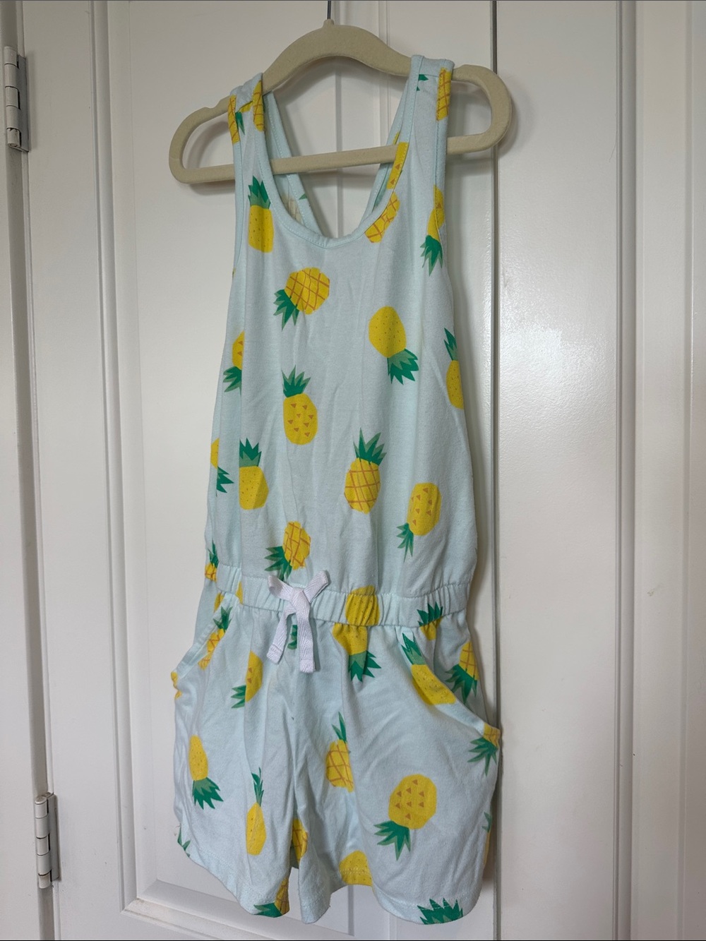 Girls Pineapple Romper Size 6/7